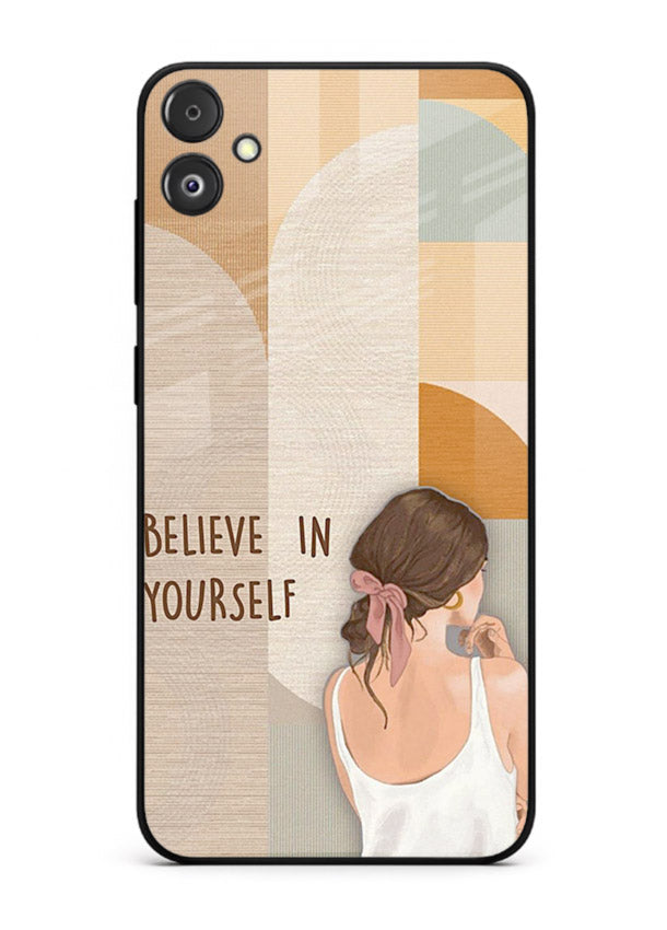 Believe In Yourself Girl inspirational artwork Samsung F14 5G glass back cover