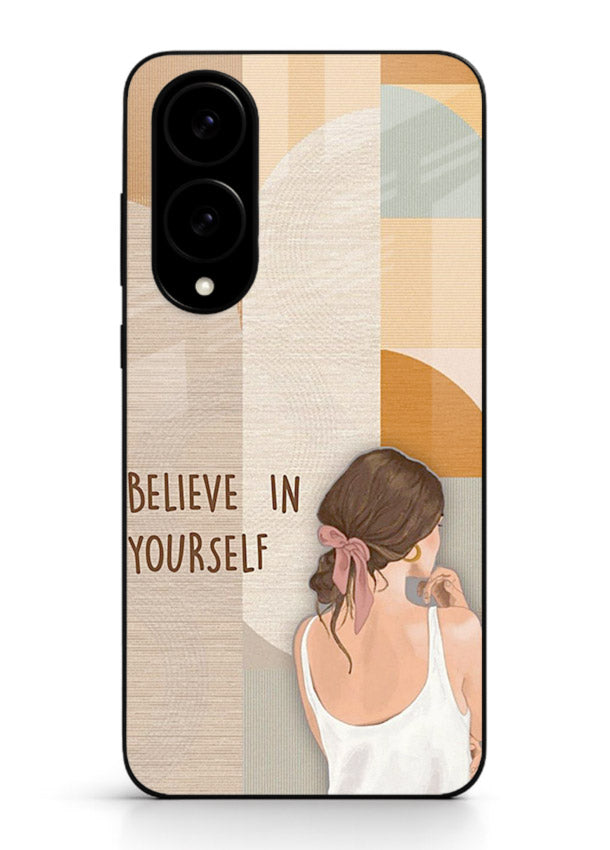 Believe In Yourself Girl inspirational artwork Samsung S25 Edge glass back cover
