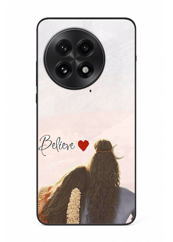 Shiva Parvati silhouette artwork mobile glass back cover for OnePlus 13
