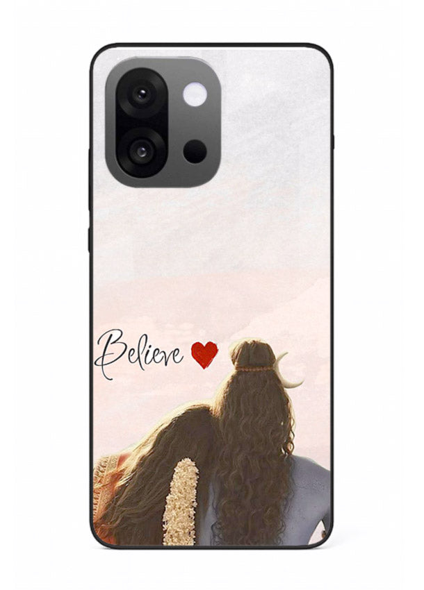Shiva Parvati silhouette artwork mobile glass back cover for OnePlus 13s