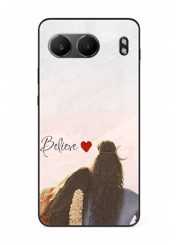 Shiva Parvati silhouette artwork mobile glass back cover for OnePlus Nord 4