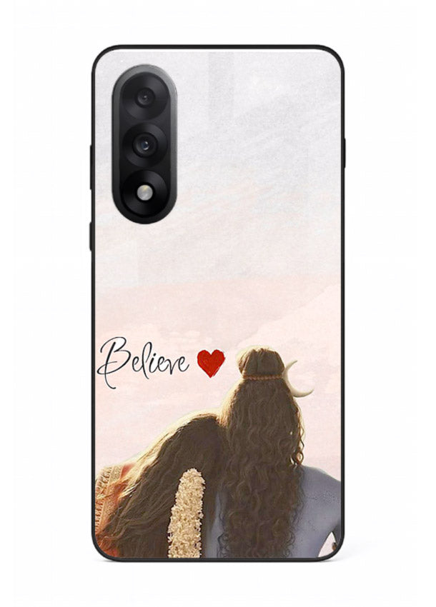 Shiva Parvati silhouette artwork mobile glass back cover for OnePlus Nord 5