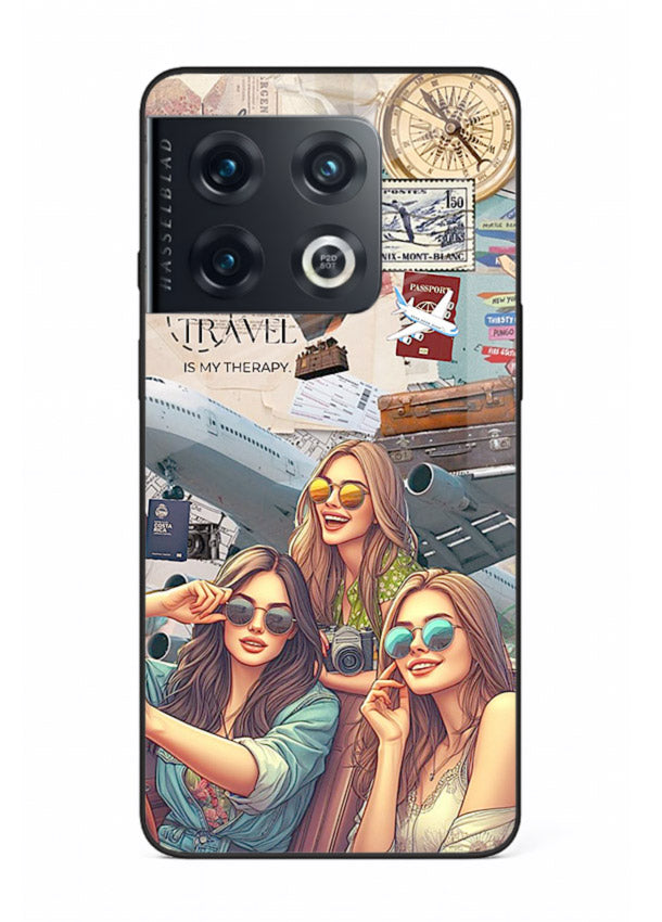 Best Friends Travel collage girls adventure OnePlus 10 Pro glass back cover