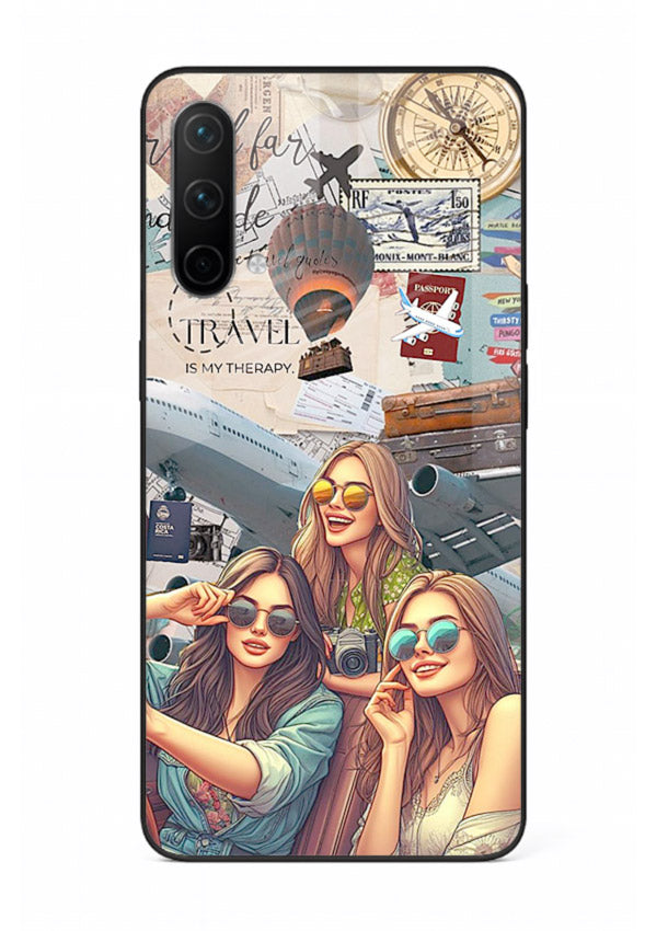 Best Friends Travel collage girls adventure OnePlus Nord CE 5G glass back cover