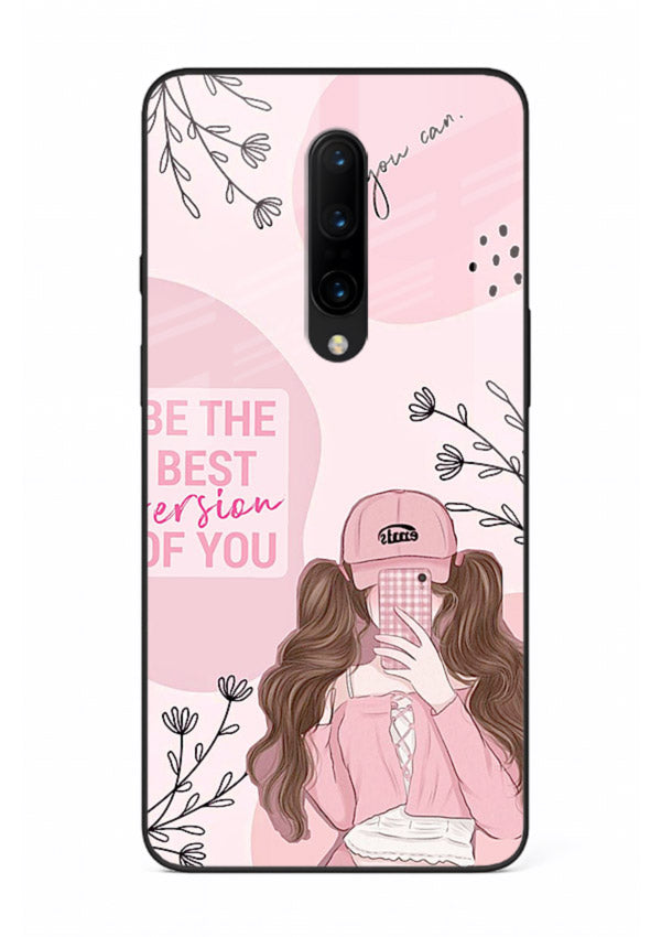 Best Version Girls aesthetic artwork OnePlus 7T Pro glass back cover