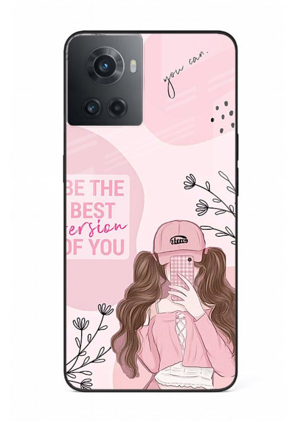 Best Version Girls aesthetic artwork OnePlus 10R glass back cover