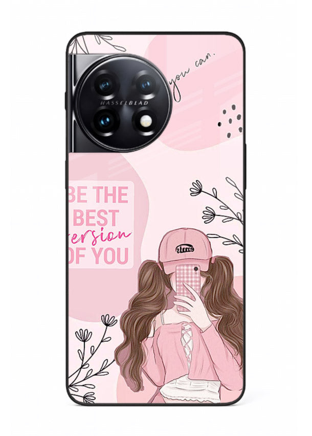 Best Version Girls aesthetic artwork OnePlus 11R glass back cover
