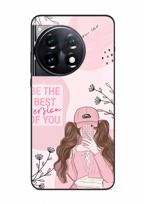 Best Version Girls aesthetic artwork OnePlus 12R glass back cover