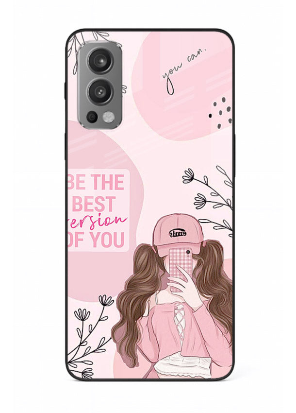 Best Version Girls aesthetic artwork OnePlus Nord 2 glass back cover