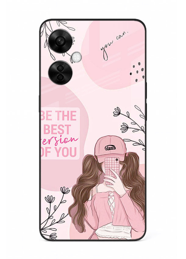 Best Version Girls aesthetic artwork OnePlus Nord CE3 Lite glass back cover