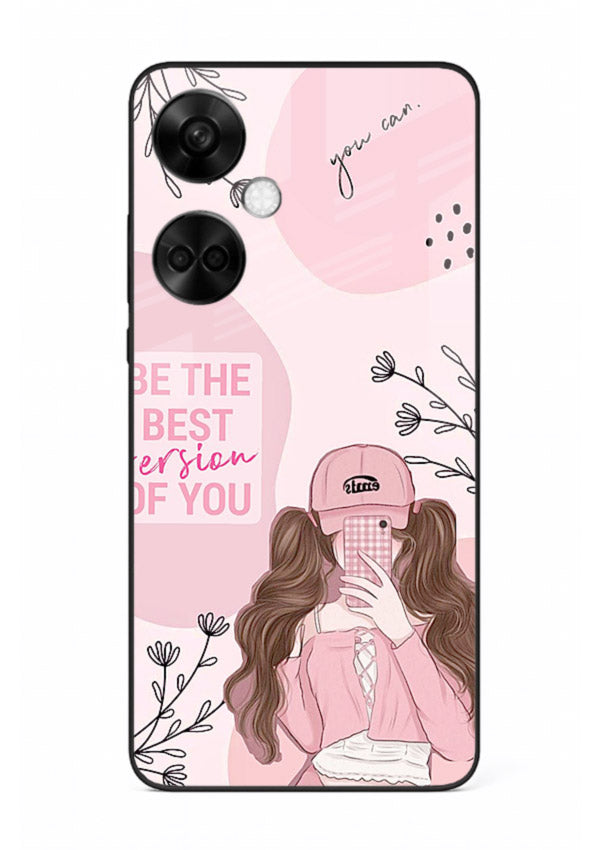Best Version Girls aesthetic artwork OnePlus Nord CE3 glass back cover