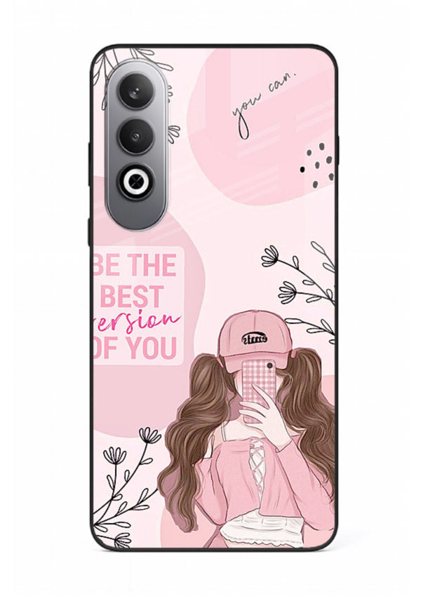 Best Version Girls aesthetic artwork OnePlus Nord CE4 glass back cover