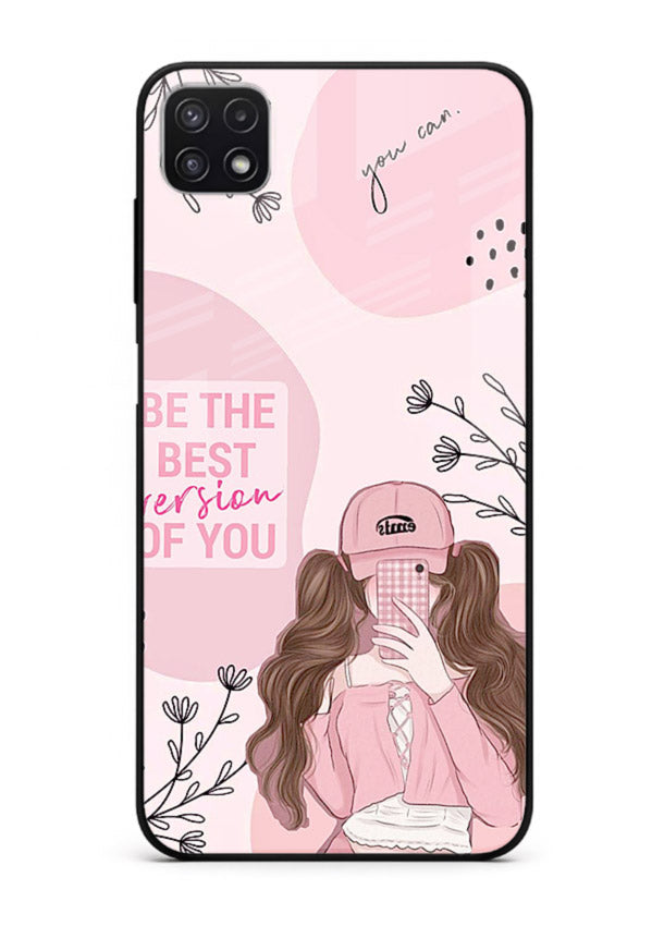 Best Version Girls aesthetic artwork Samsung F42 5G glass back cover
