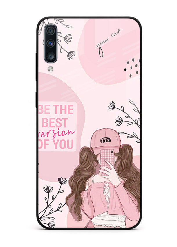 Best Version Girls aesthetic artwork Samsung A70 glass back cover