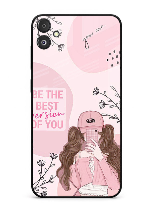 Best Version Girls aesthetic artwork Samsung F05 5G glass back cover
