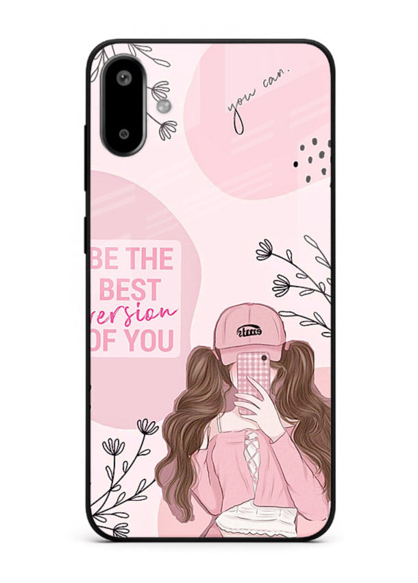 Best Version Girls aesthetic artwork Samsung F06 5G glass back cover