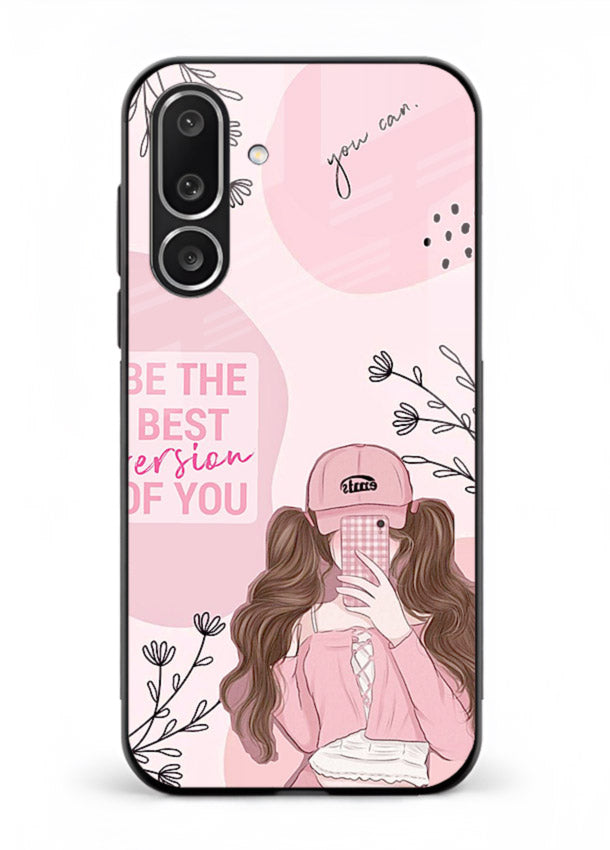 Best Version Girls aesthetic artwork Samsung M36 5G glass back cover