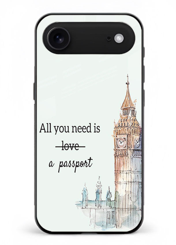 Big Ben Watercolor London illustration iphone 17 air glass back cover