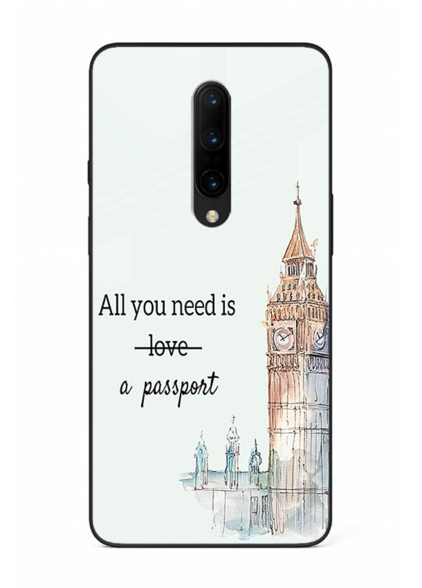 Big Ben Watercolor London illustration OnePlus 8 glass back cover