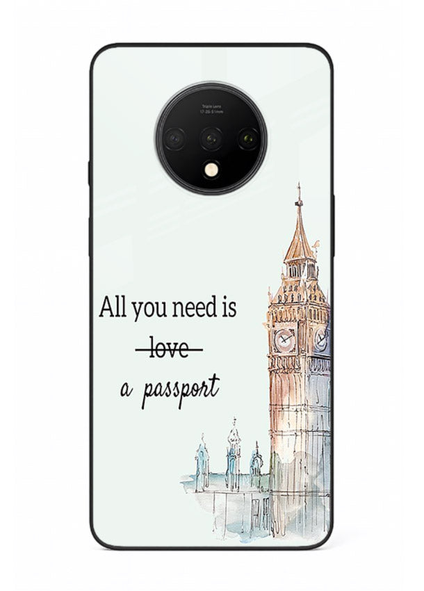 Big Ben Watercolor London illustration OnePlus 7T glass back cover