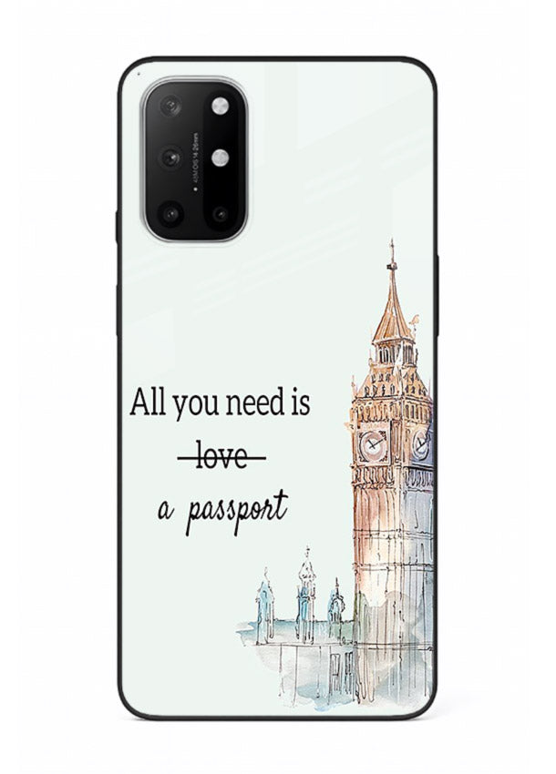 Big Ben Watercolor London illustration OnePlus 8T glass back cover