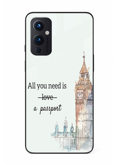 Big Ben Watercolor London illustration OnePlus 9 Pro glass back cover
