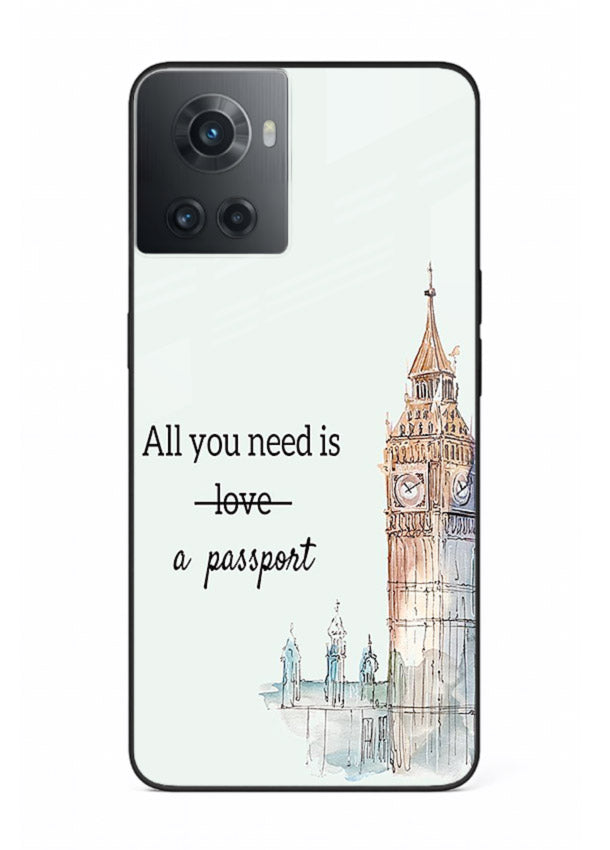 Big Ben Watercolor London illustration OnePlus 10R glass back cover