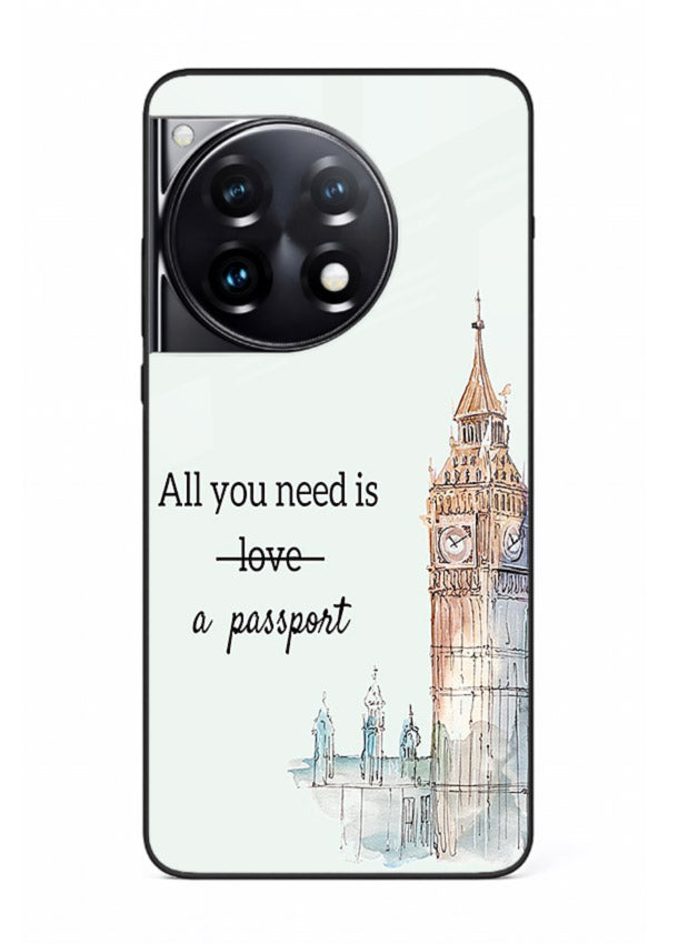 Big Ben Watercolor London illustration OnePlus 12R glass back cover