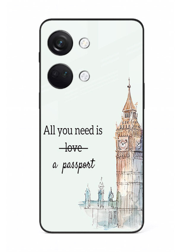 Big Ben Watercolor London illustration OnePlus Nord 3 glass back cover
