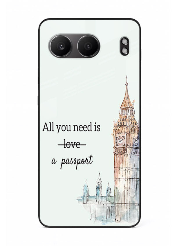 Big Ben Watercolor London illustration OnePlus Nord 4 glass back cover
