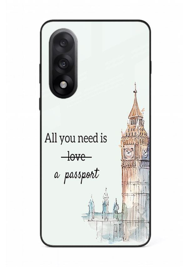 Big Ben Watercolor London illustration OnePlus Nord 5 glass back cover