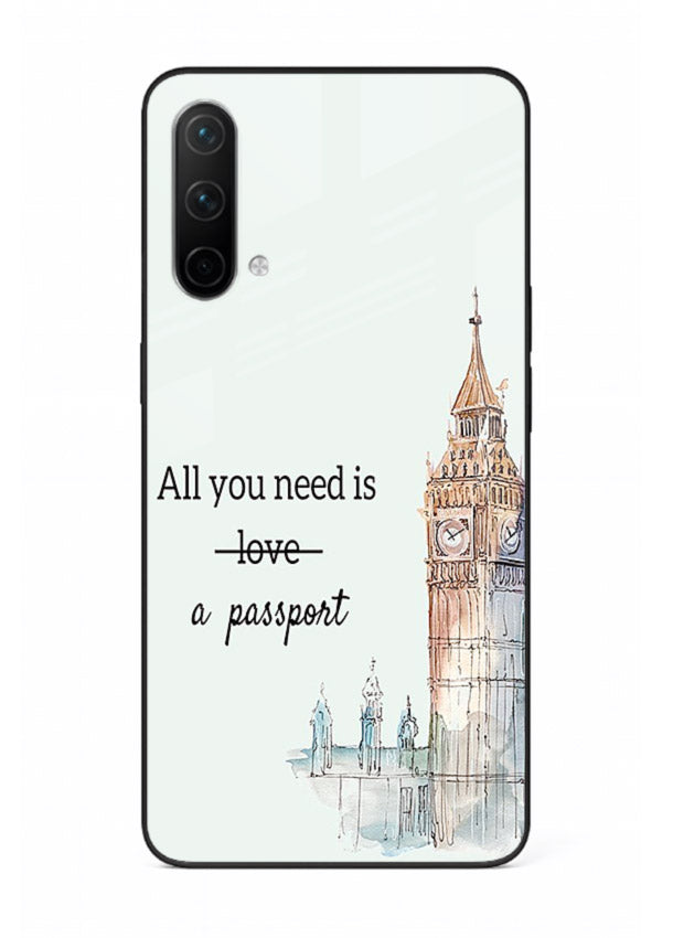 Big Ben Watercolor London illustration OnePlus Nord CE 5G glass back cover