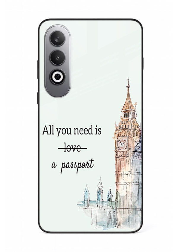 Big Ben Watercolor London illustration OnePlus Nord CE4 glass back cover