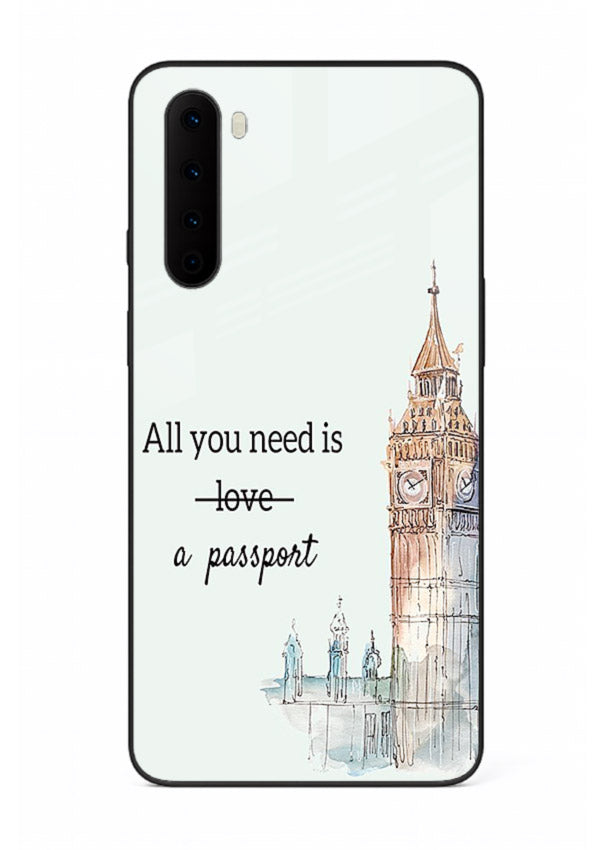 Big Ben Watercolor London illustration OnePlus Nord glass back cover