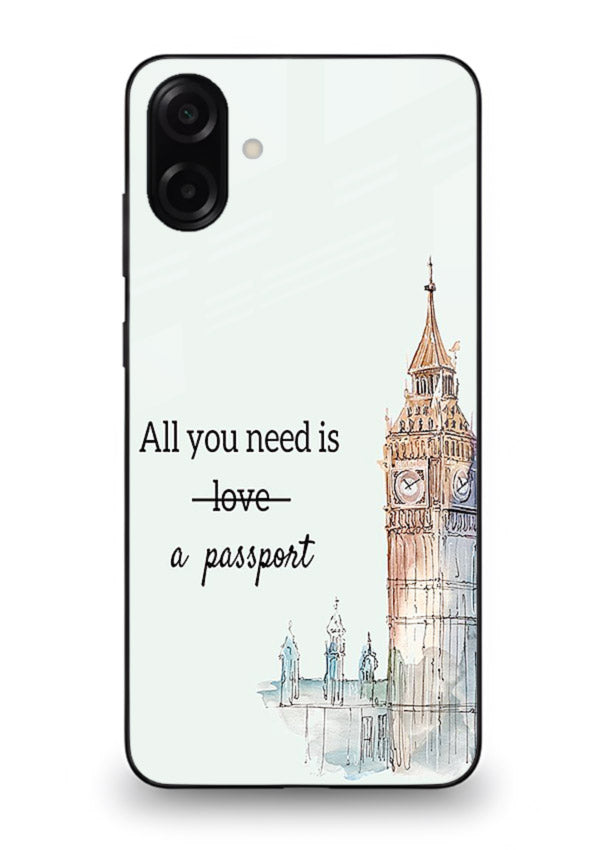 Big Ben Watercolor London illustration Samsung A06 5G glass back cover