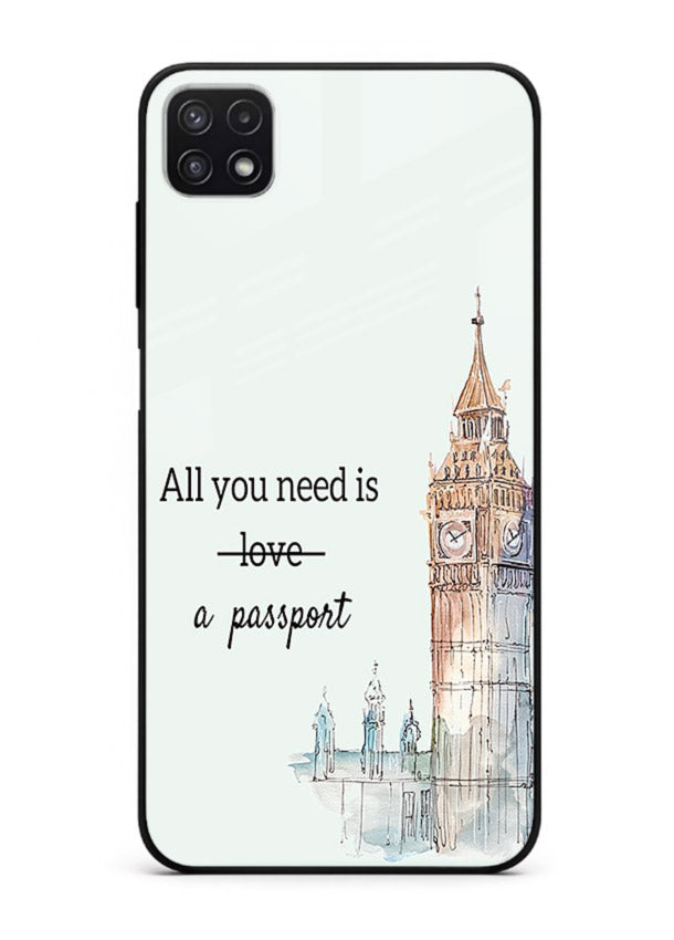 Big Ben Watercolor London illustration Samsung F42 5G glass back cover