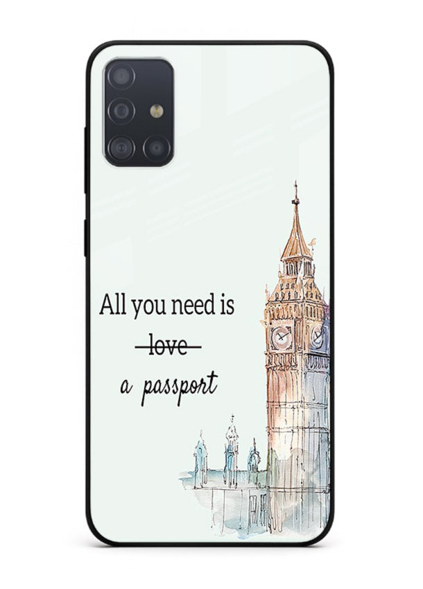Big Ben Watercolor London illustration Samsung A71 glass back cover