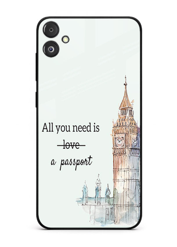 Big Ben Watercolor London illustration Samsung F05 5G glass back cover