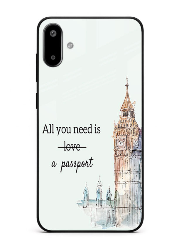 Big Ben Watercolor London illustration Samsung F06 5G glass back cover