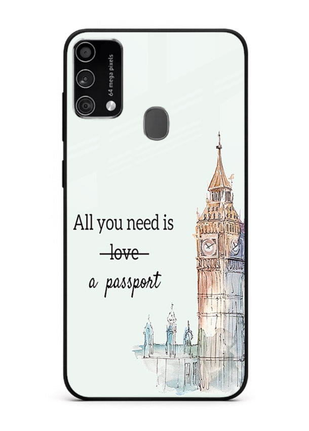 Big Ben Watercolor London illustration Samsung F41 glass back cover
