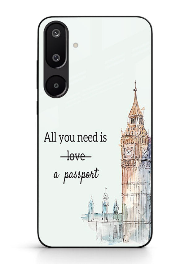 Big Ben Watercolor London illustration Samsung F16 5G glass back cover