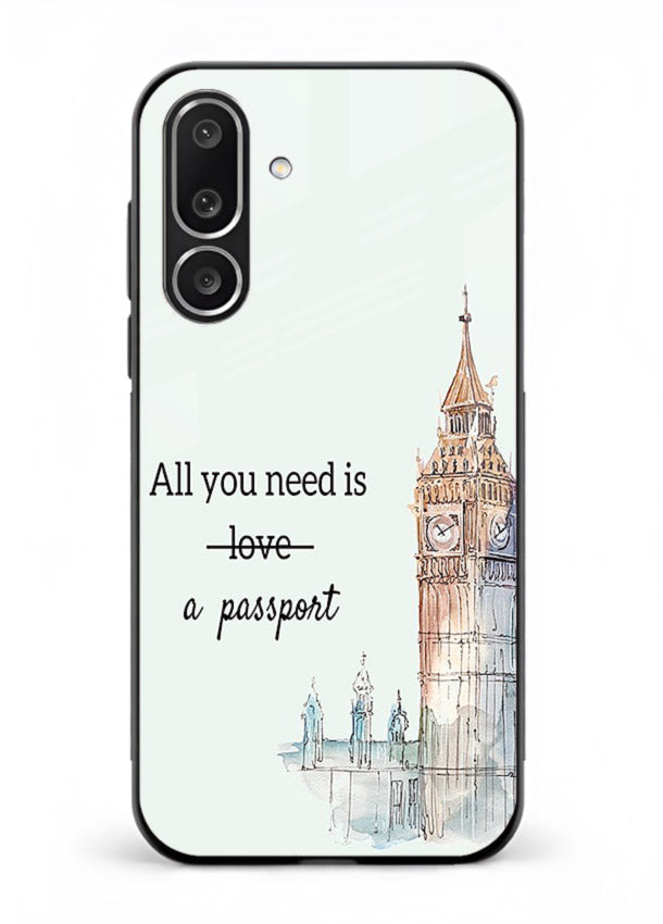 Big Ben Watercolor London illustration Samsung M56 5G glass back cover