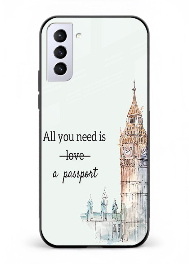Big Ben Watercolor London illustration Samsung S21 Plus glass back cover