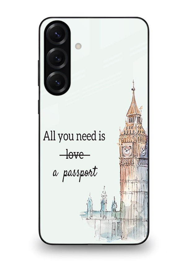 Big Ben Watercolor London illustration Samsung A56 5G glass back cover