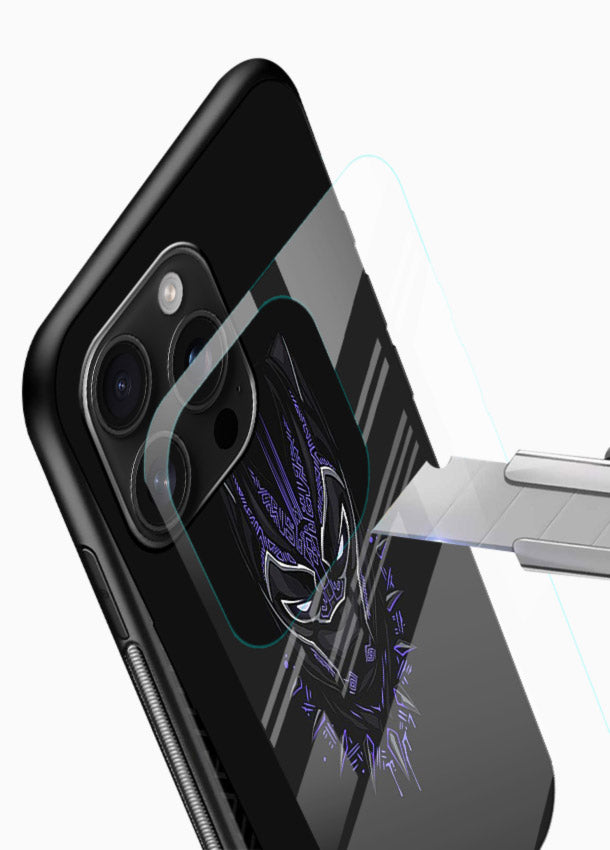 Black Panther Purple Glow cover for Glossy Vibrant Premium Look - Angle Blade