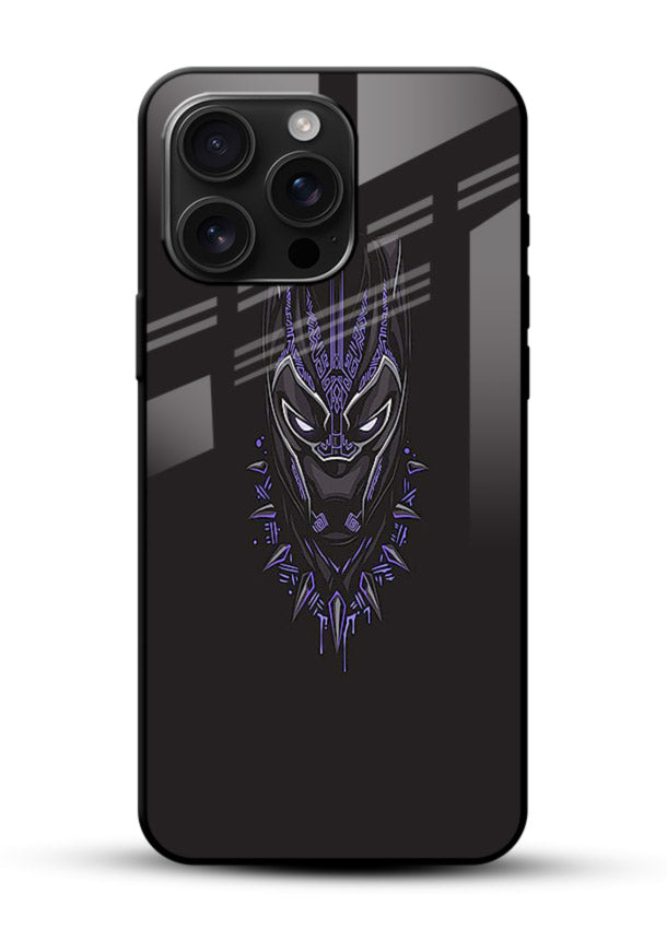 Black Panther Purple Glow cover for Glossy Vibrant Premium Look - Angle Front