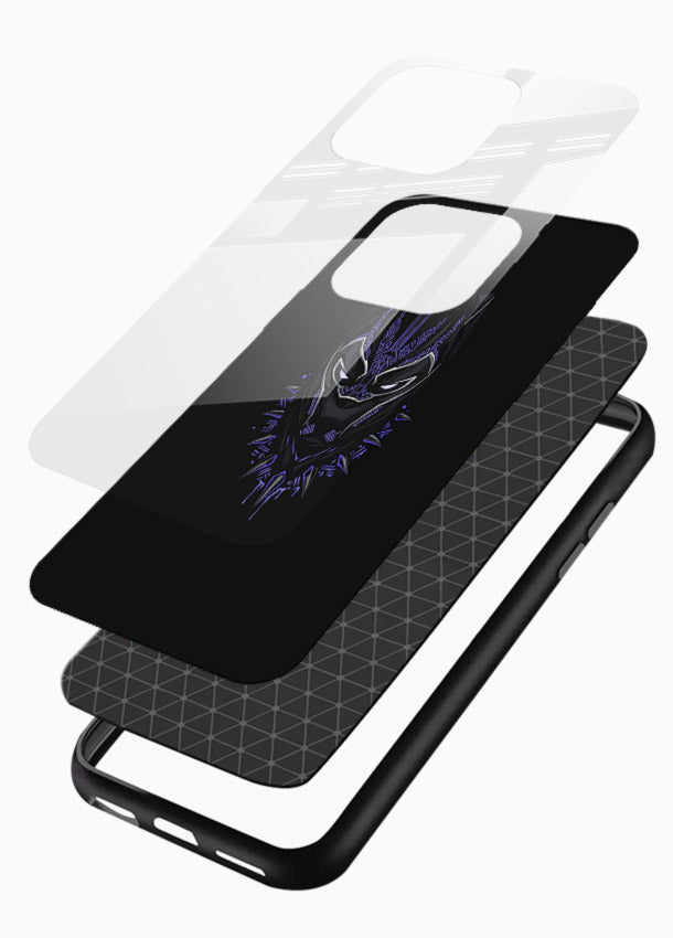 Black Panther Purple Glow cover for Glossy Vibrant Premium Look - Angle Layers