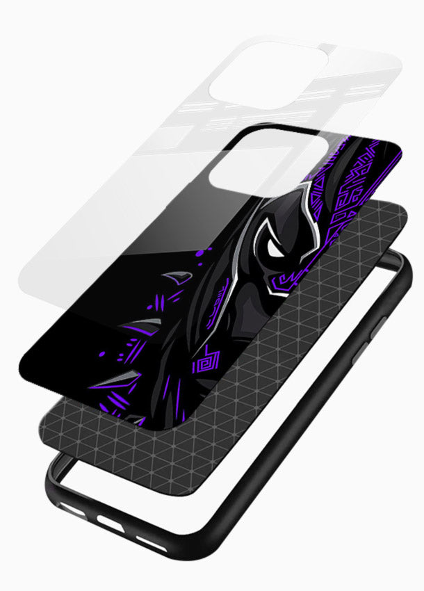 Black Panther Purple Streak cover for Glossy Vibrant Premium Look - Angle Layers
