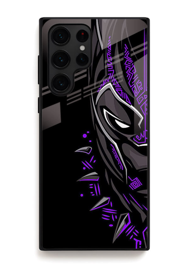 Black Panther Purple Streak cover for Samsung S22 Ultra
