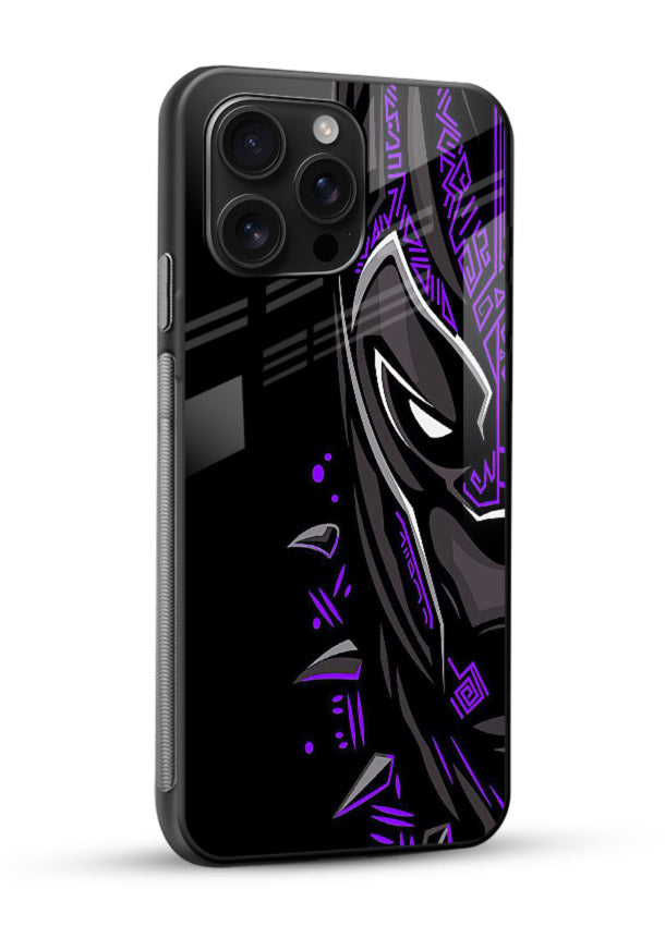 Black Panther Purple Streak cover for Glossy Vibrant Premium Look - Angle Side